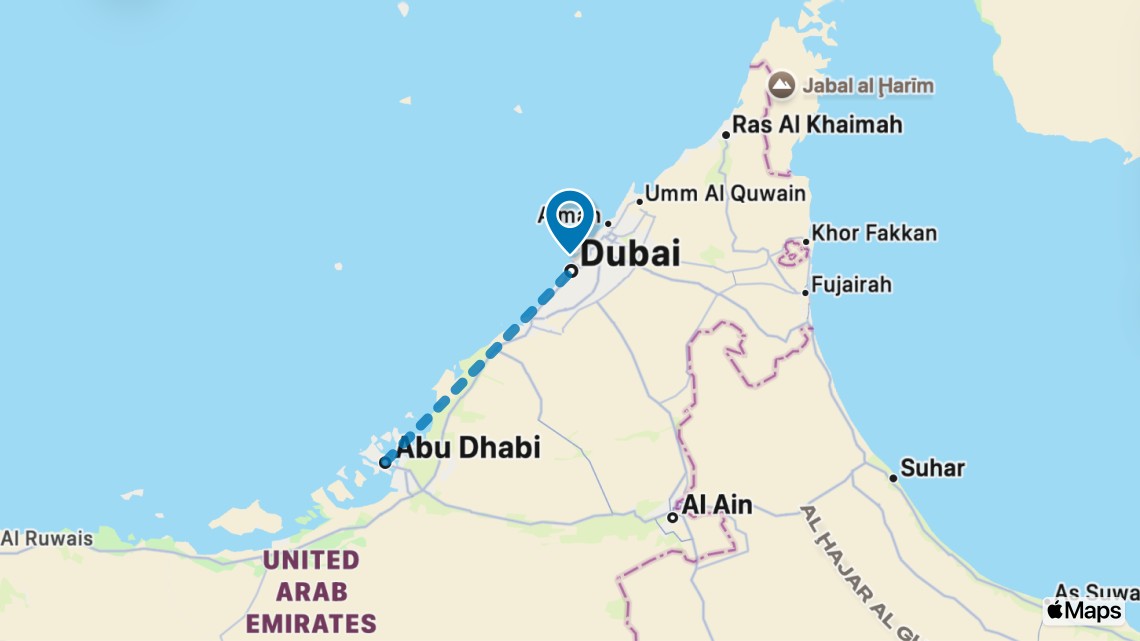 Trip itinerary map