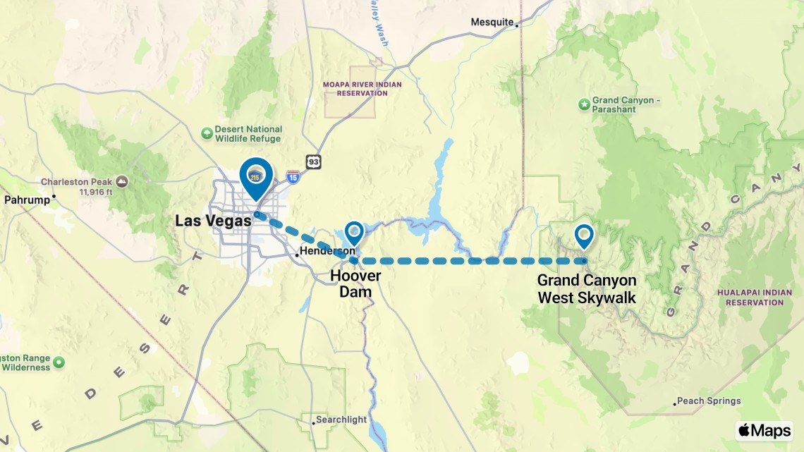 Trip itinerary map